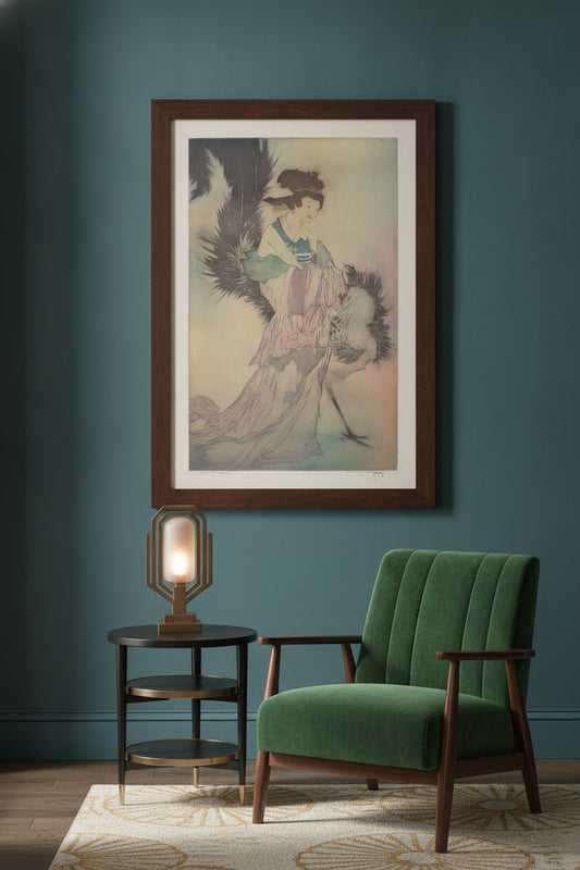 Fairy and Phoenix — framed art in a styled interior