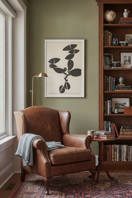 Flower Image — framed art in a styled interior