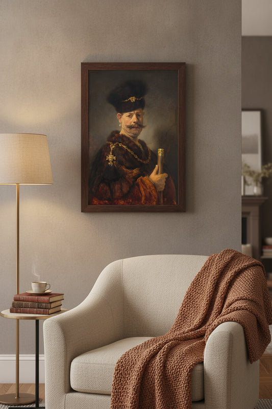 A Polish Nobleman — framed art in a styled interior