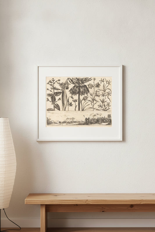 Flower Print no.10 — framed art in a styled interior