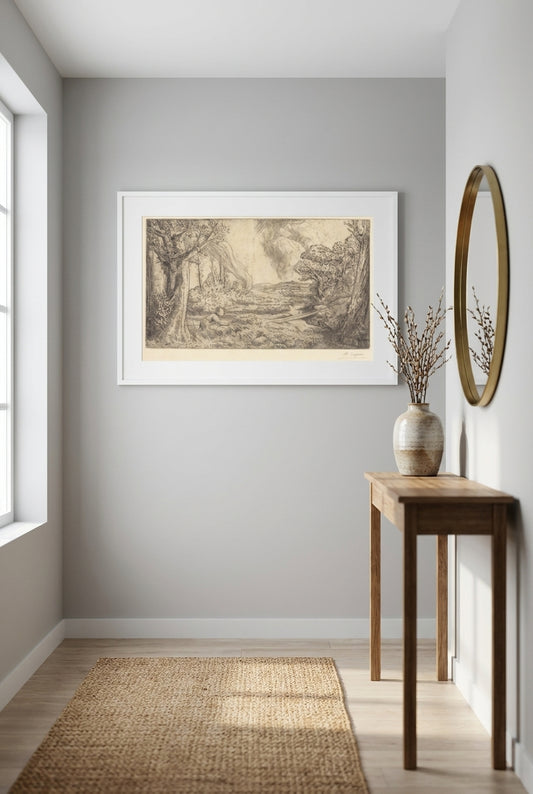 Landscape (Paysage) — framed art in a styled interior