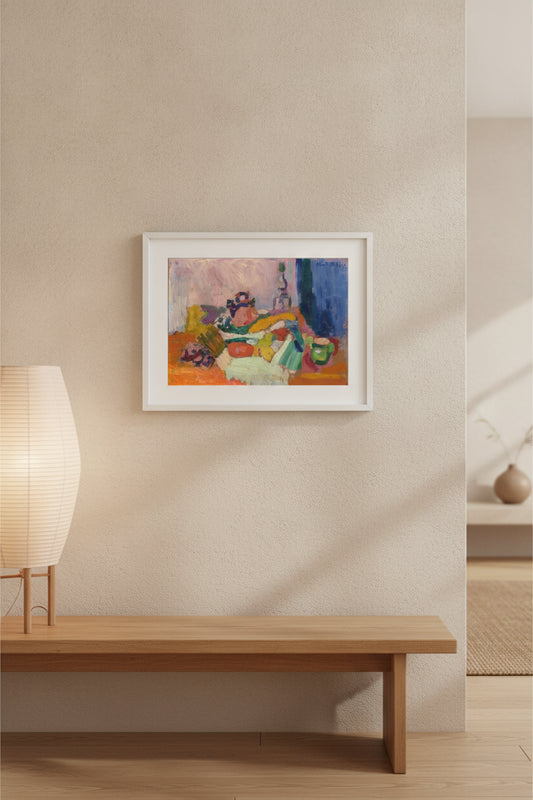 Still Life — framed art in a styled interior