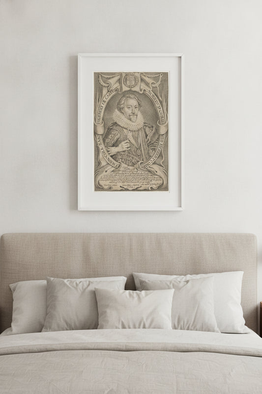 William Herbert, Third Earl of Pembroke — framed art in a styled interior