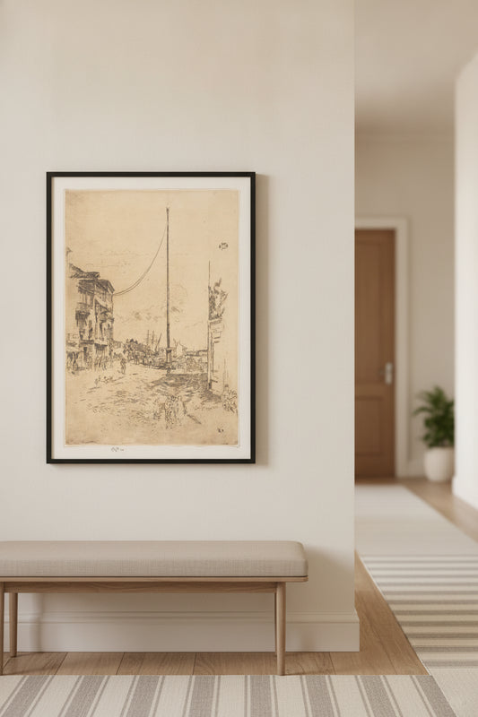 The Little Mast — framed art in a styled interior