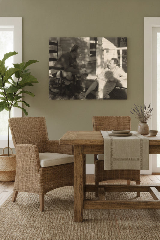 Jerome Mellquist and Paul Rosenfeld, Lake George — framed art in a styled interior