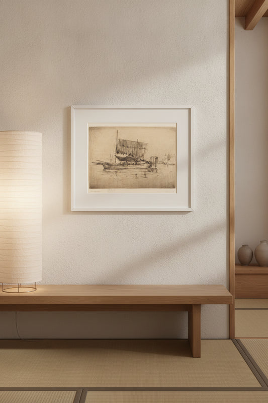 Fishing-Boat — framed art in a styled interior