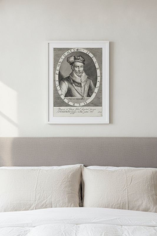 Henry Herbert, Second Earl of Pembroke — framed art in a styled interior