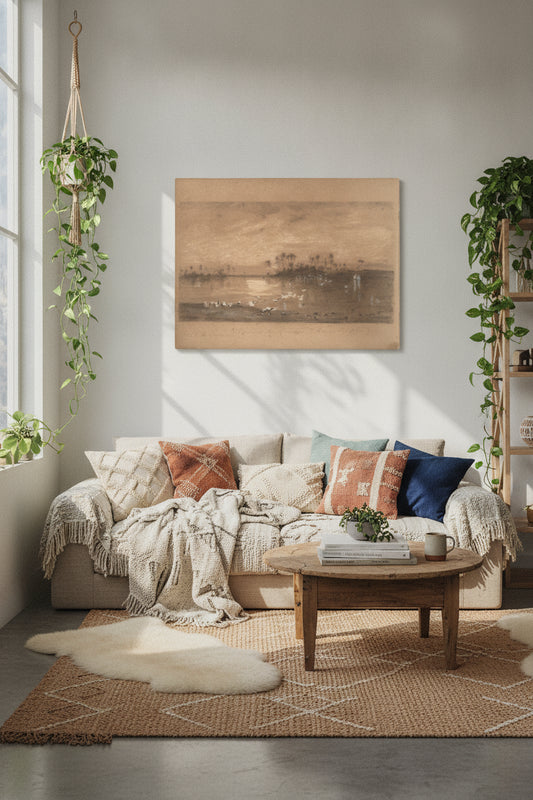 Rosetta, Egypt — framed art in a styled interior