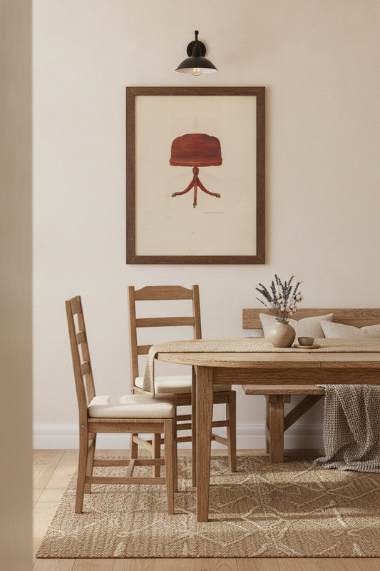 Drop Leaf Table — framed art in a styled interior