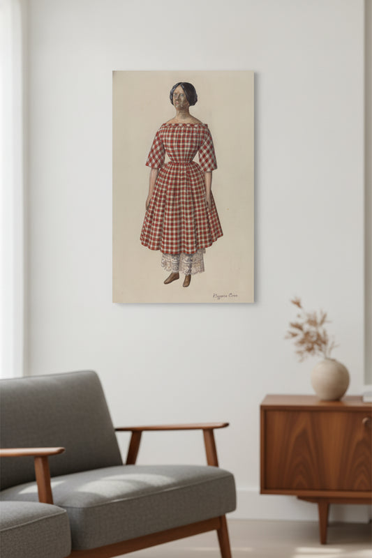 Doll: "Rose Anne" — framed art in a styled interior