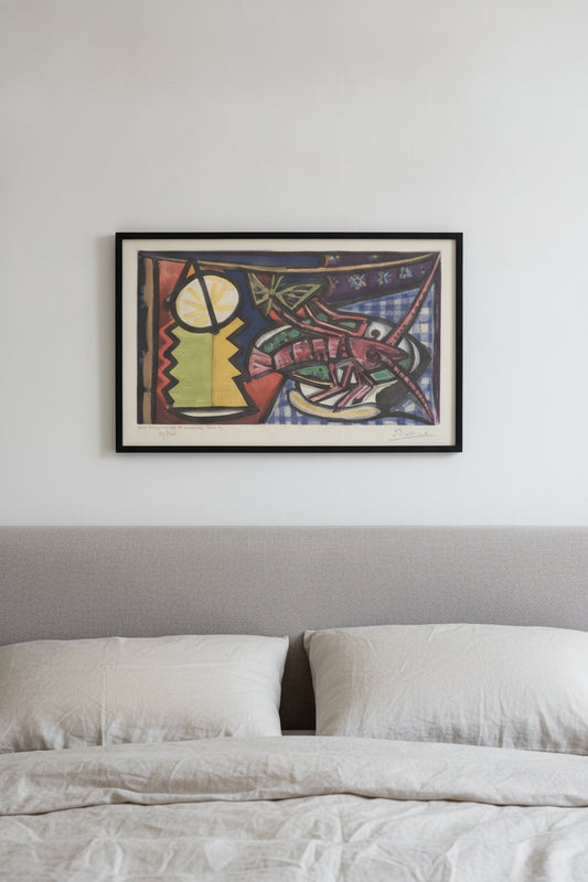 Still Life (Nature morte) — framed art in a styled interior