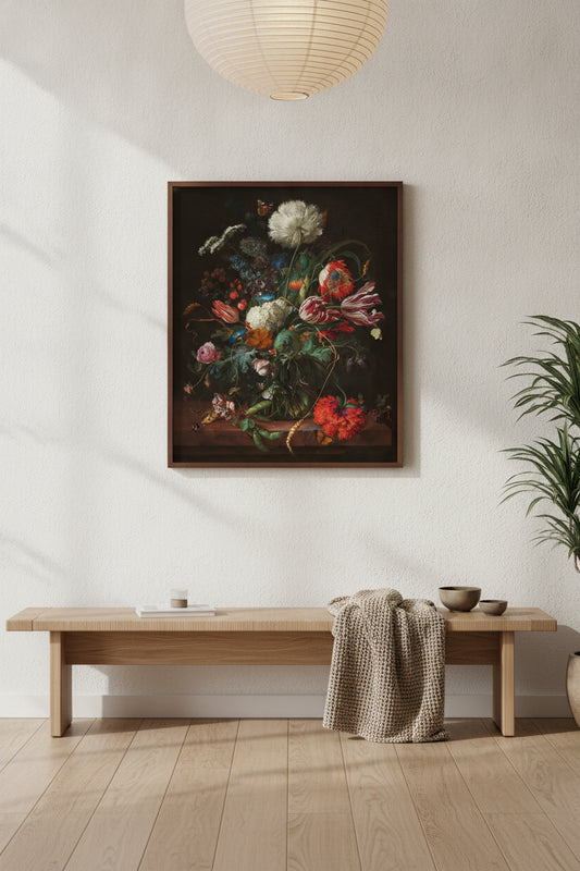 Vase of Flowers — framed art in a styled interior
