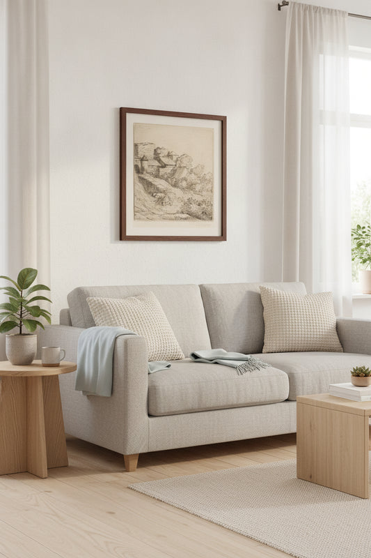 Little Burner of Grass (Le petit bruleur d'herbe) — framed art in a styled interior