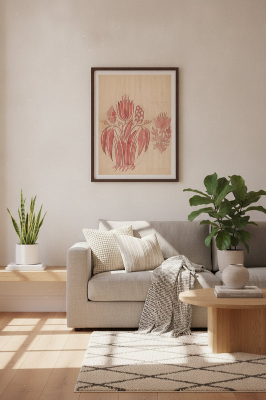 Floral Design — framed art in a styled interior