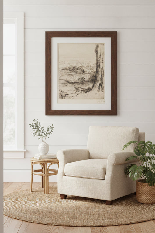 View of Reeds (Coin de roseau) — framed art in a styled interior