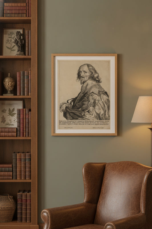 Philip Herbert, Fourth Earl of Pembroke — framed art in a styled interior