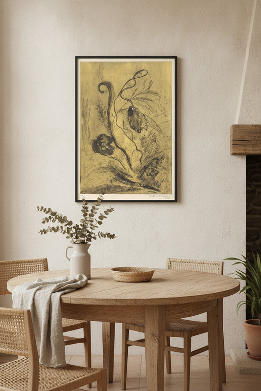 Flowers — framed art in a styled interior