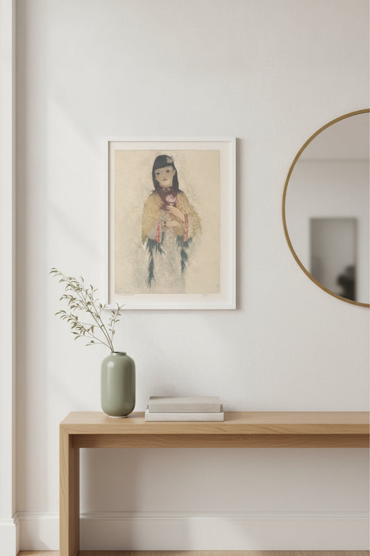 Little Lotus Blossom — framed art in a styled interior