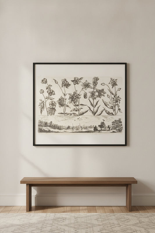 Flower Print no.6 — framed art in a styled interior