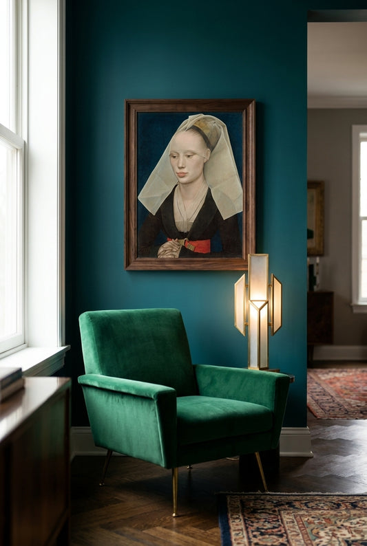 Portrait of a Lady — framed art in a styled interior