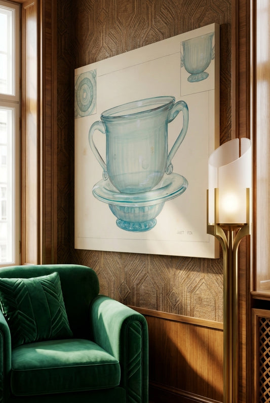 Flower Pot and Base — framed art in a styled interior