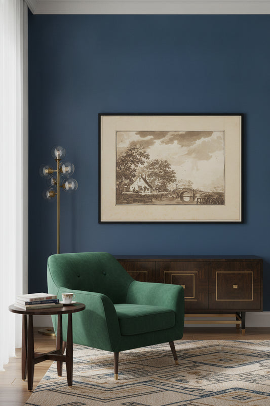 Landscape — framed art in a styled interior