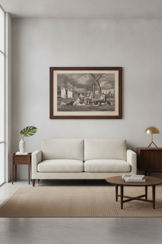 The Nooning — framed art in a styled interior