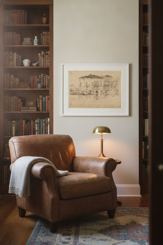 The Palaces — framed art in a styled interior
