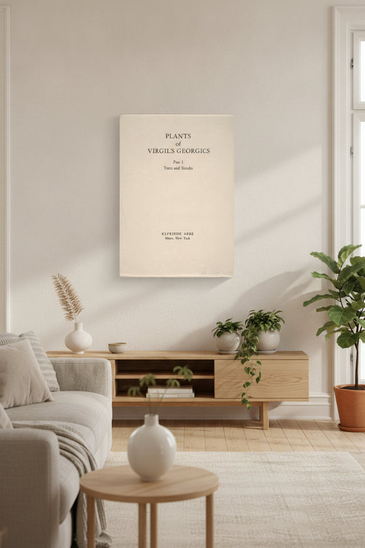Plants of Virgil's Georgics — framed art in a styled interior