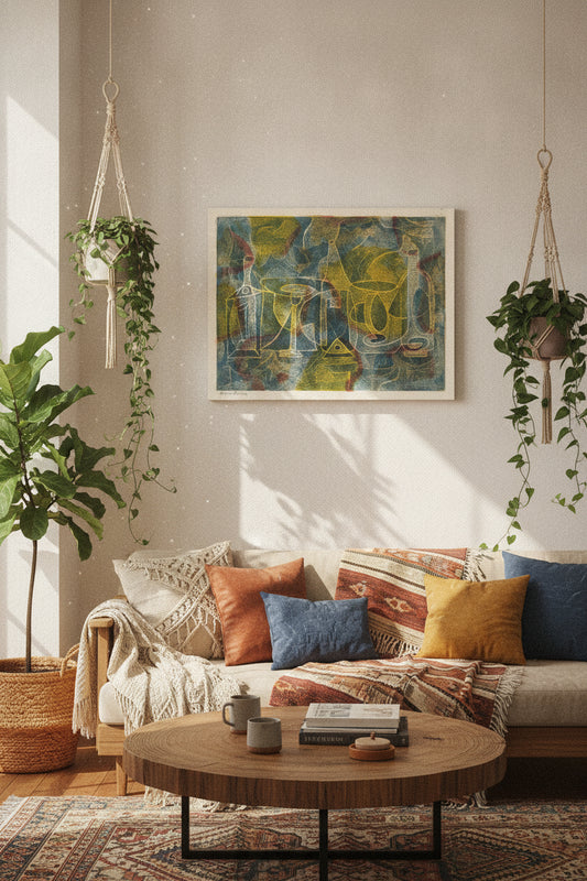Still Life — framed art in a styled interior