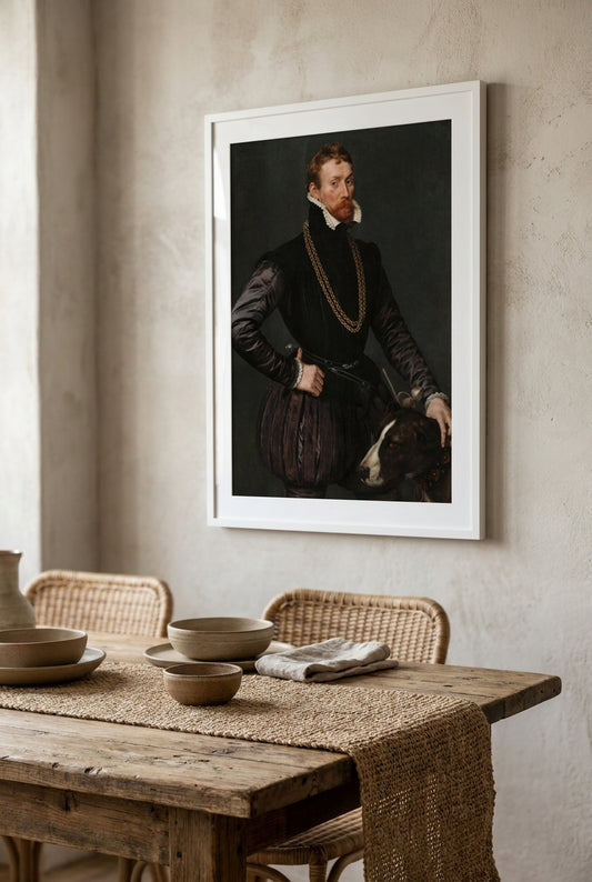 Portrait of a Gentleman — framed art in a styled interior