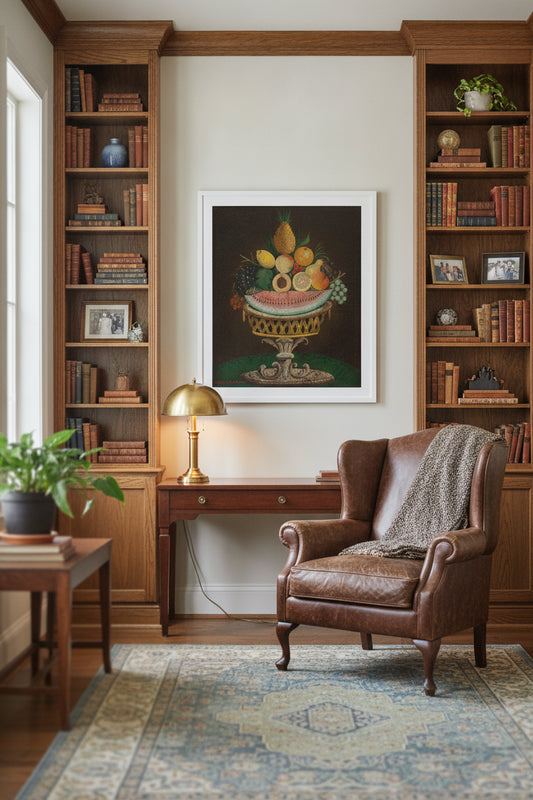 Still Life — framed art in a styled interior