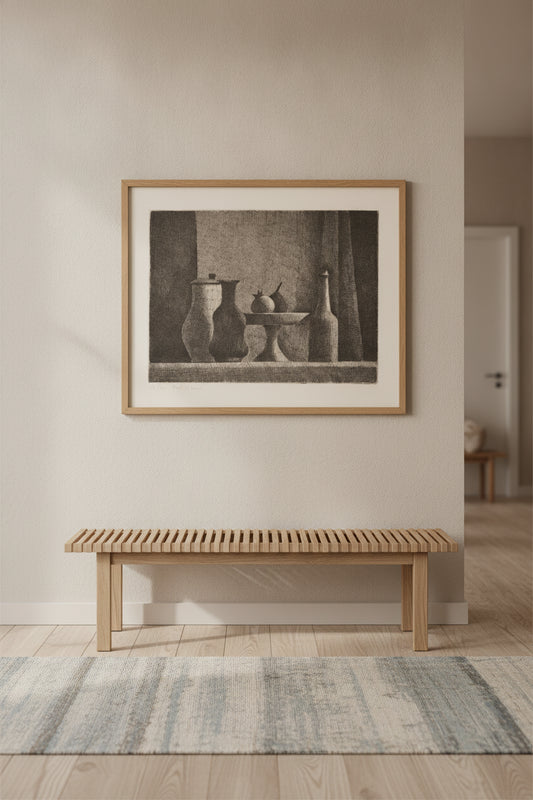 Still Life — framed art in a styled interior