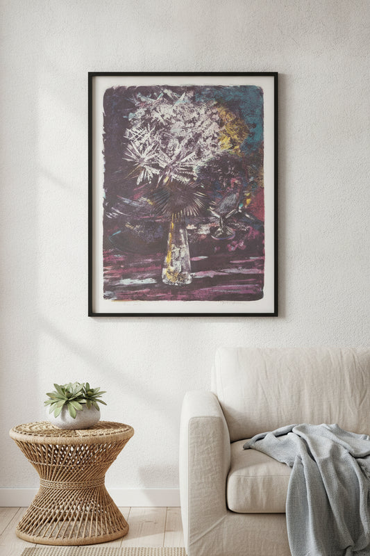 Flowers — framed art in a styled interior