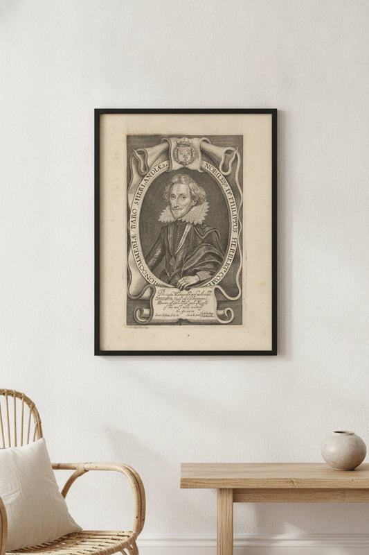 Philip Herbert, Fourth Earl of Pembroke — framed art in a styled interior