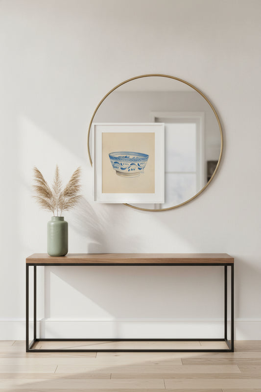 Fruit Bowl — framed art in a styled interior