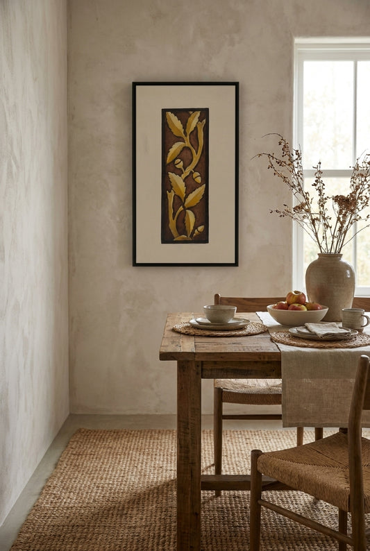 Painted Glass - Mariner's Church — framed art in a styled interior