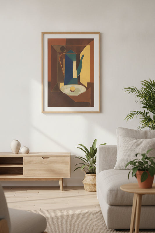 Still Life — framed art in a styled interior
