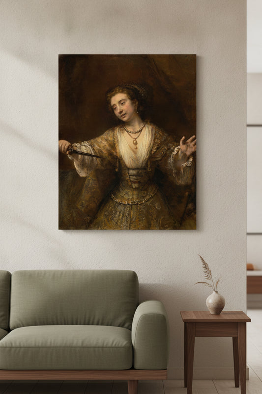 Lucretia — framed art in a styled interior