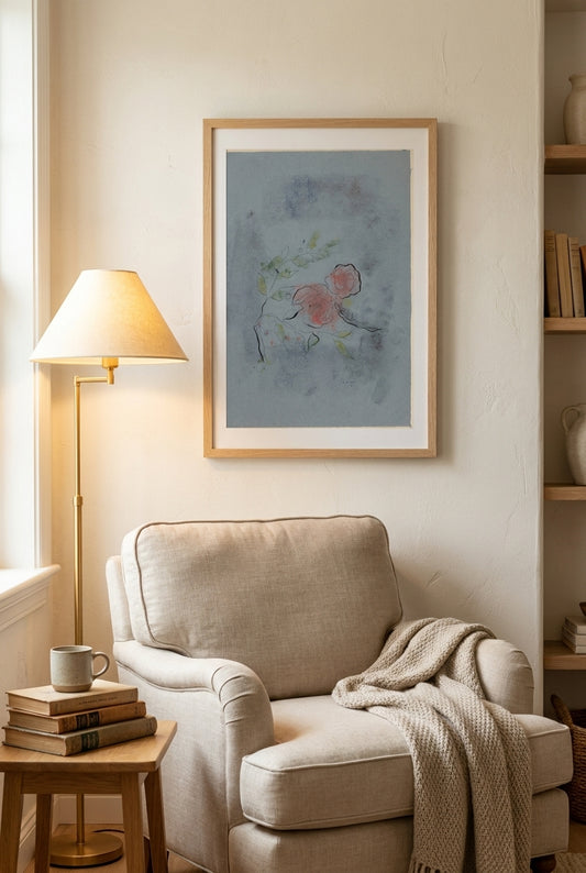 Flowers — framed art in a styled interior