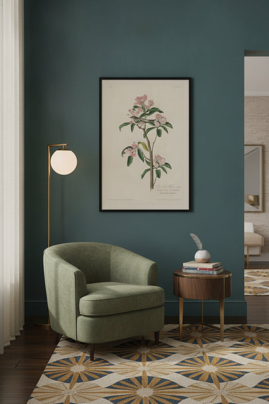 Cuvier's Wren — framed art in a styled interior