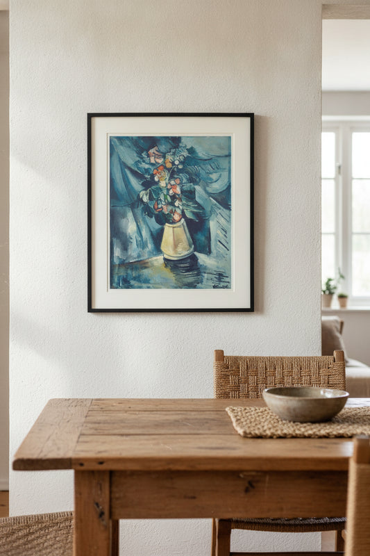 Vase of Flowers — framed art in a styled interior