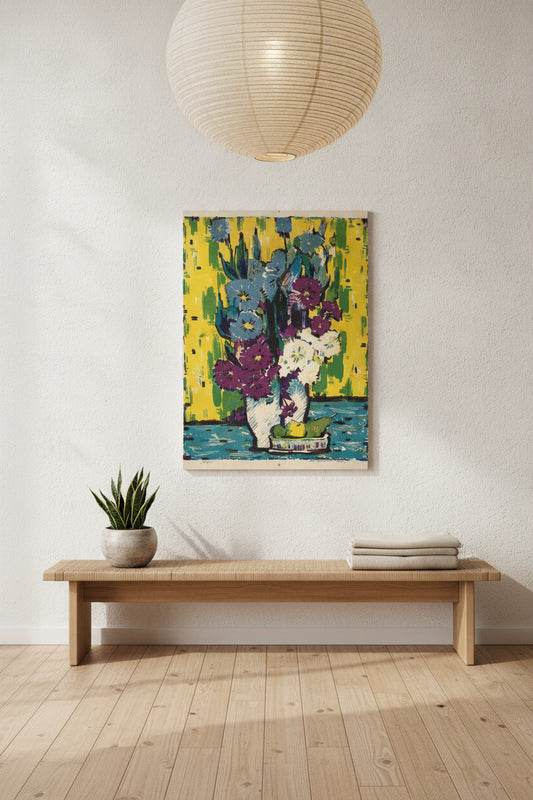 Still Life and Flowers — framed art in a styled interior