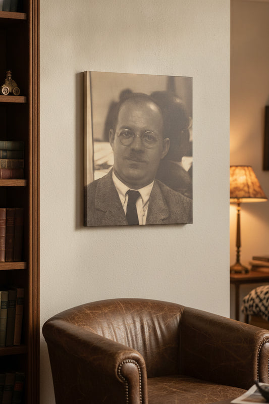 Herbert J. Seligmann — framed art in a styled interior