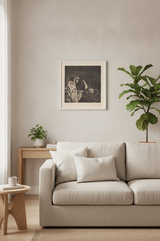 Still Life — framed art in a styled interior