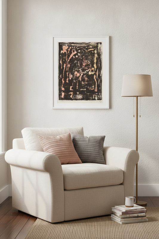 Ethereal Flowers — framed art in a styled interior