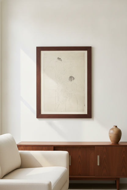 Gathering Fruit — framed art in a styled interior