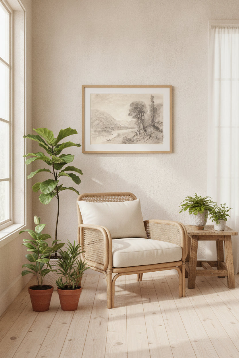 Landscape — framed art in a styled interior