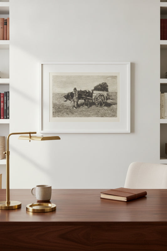 The Leaf Cart — framed art in a styled interior