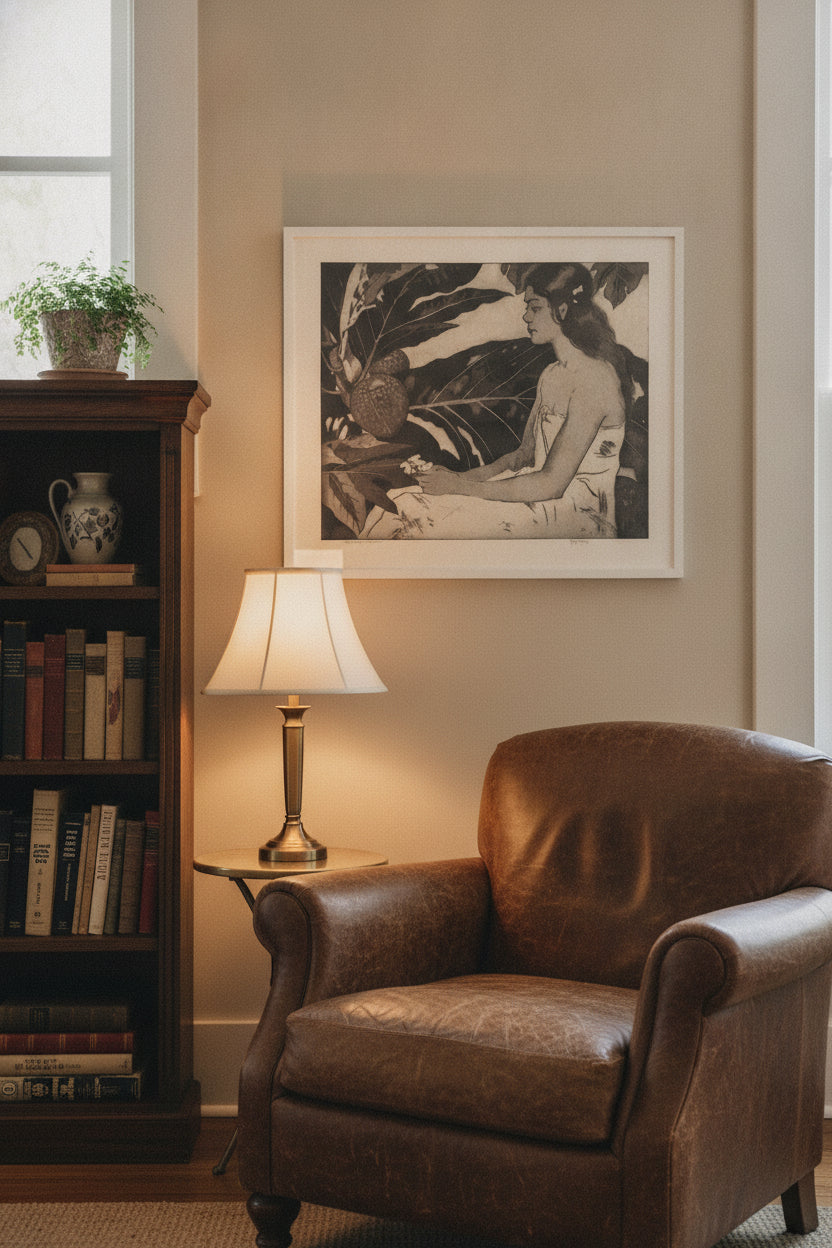 Kaonohi — framed art in a styled interior